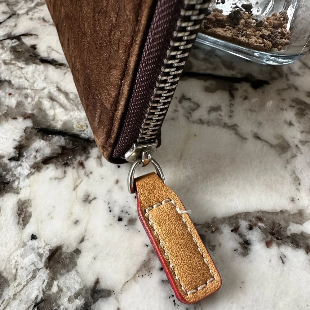 Gucci horse bit Brown Embossed Zip accordion Wallet - Picture 4 of 6